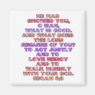 Micah 6:8 magnet