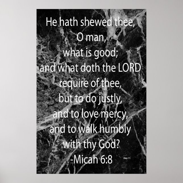 Micah 6:8 poster (Vorne)