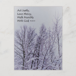 Micah 6:8 Scripting Post Card Postkarte