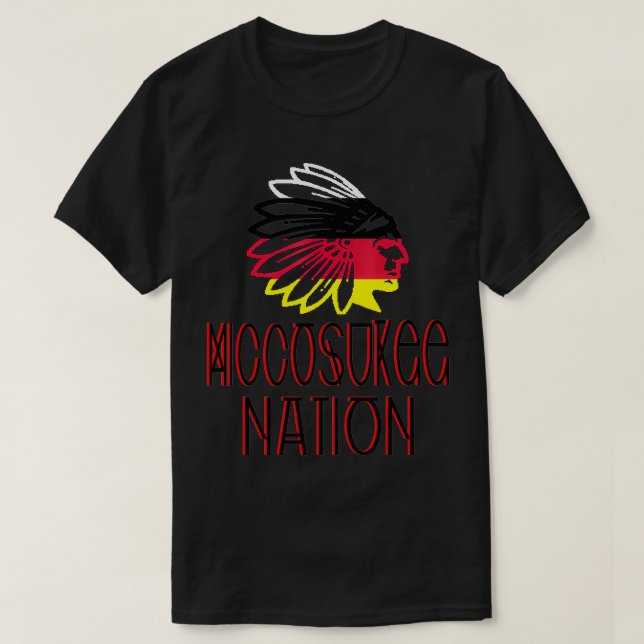 Miccosukee Nation Flag Indigene Ureinwohner T-Shirt (Design vorne)