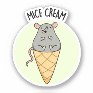 Mice Cream Funny Ice Cream Pub Aufkleber