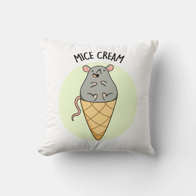Mice Cream Funny Ice Cream Pub Kissen (Vorderseite)