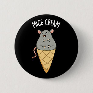 Mice Cream Funny Ice Creme Pub Dark BG Button