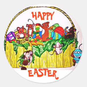 MICE STEAL EASTER CANDY Aufkleber