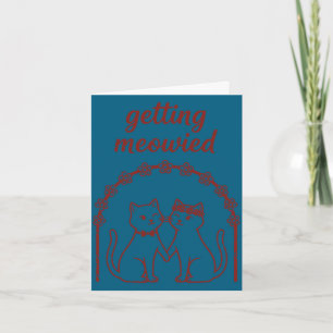 Mich miauende Katzenhochzeit Braut Bräutigam lusti Karte