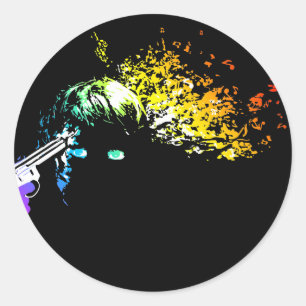 mich sanft töten runder aufkleber