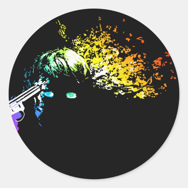 mich sanft töten runder aufkleber (Vorderseite)