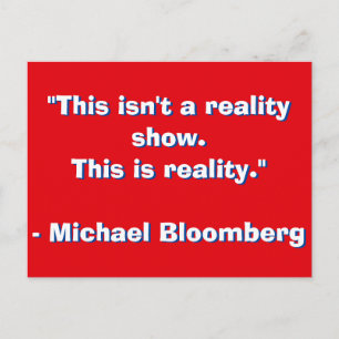 Michael Bloomberg Zitat Postkarte