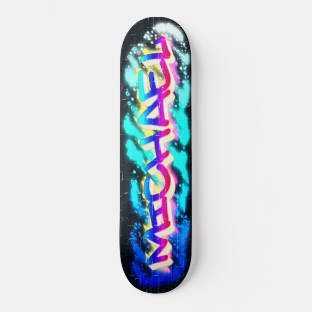 MICHAEL Customized Graffiti Skateboard (Vorderseite)