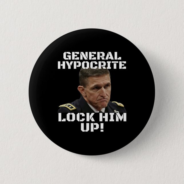 Michael Flynn schuldig Heuchler sperrt ihn ein Pol Button (Vorderseite)