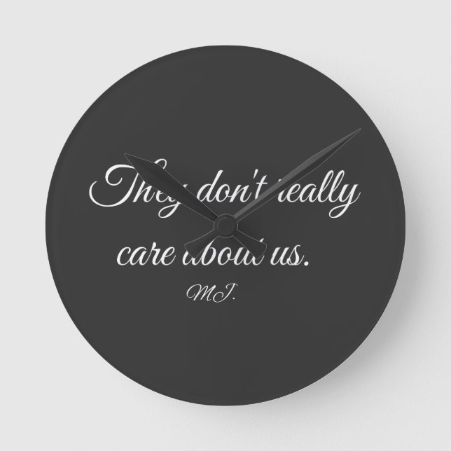 Michael Jackson lyrics  Runde Wanduhr (Vorderseite)