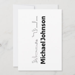 Michael Johnson Name mit Hieroglyphen Kunst Feiertagskarte