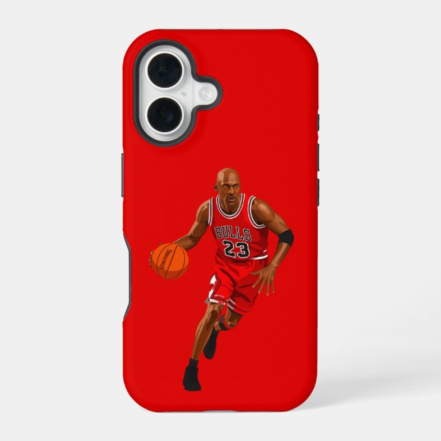 Michael Jordan iPhone 16 Hülle (Rückseite)
