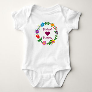 Michael Lieben Mommy Elegante Blume Personalisiere Baby Strampler