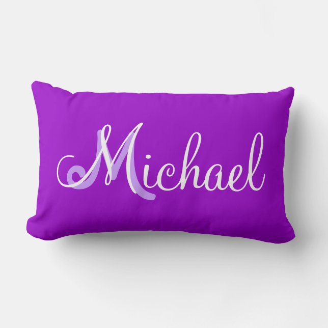 Michael Lila Lumbar Personalisiert Pillow Lendenkissen (Vorderseite)