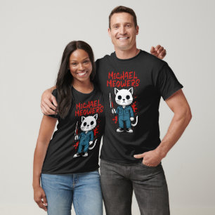 Michael Meowers Halloween Funny Cat Horror Movie T-Shirt