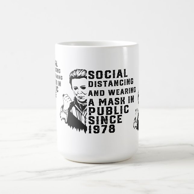 Michael Myers Social Distancing Kaffeetasse (Mittel)