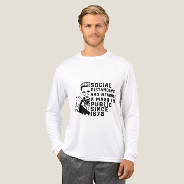 Michael Myers Social Distancing Tri-Blend Shirt (Vorderseite komplett)