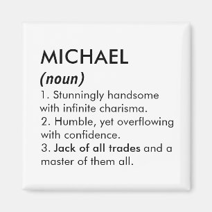Michael Name, Bearbeitbarer Name, Benutzerdefinier Magnet