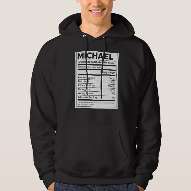 Michael Nutrition Information Problem lösen Hoodie (Vorderseite)