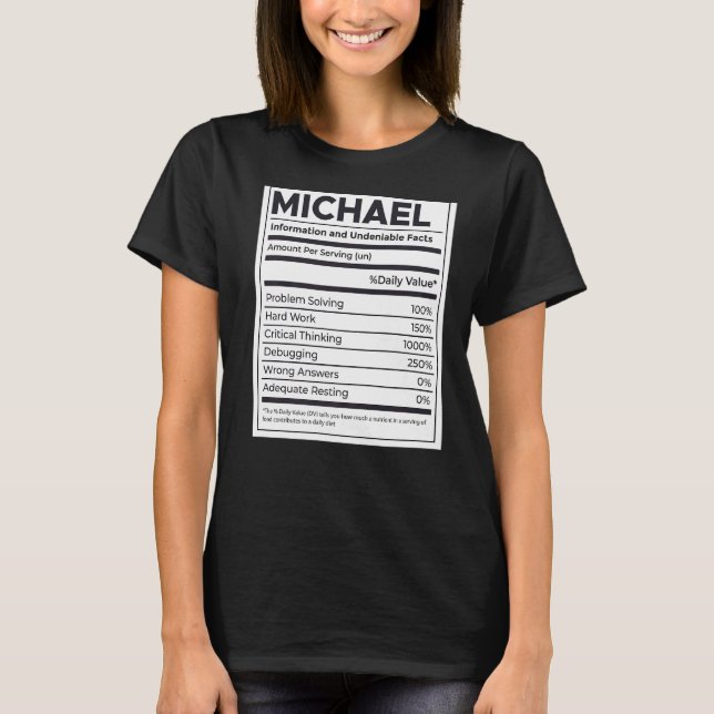 Michael Nutrition Information Problem lösen T-Shirt (Vorderseite)