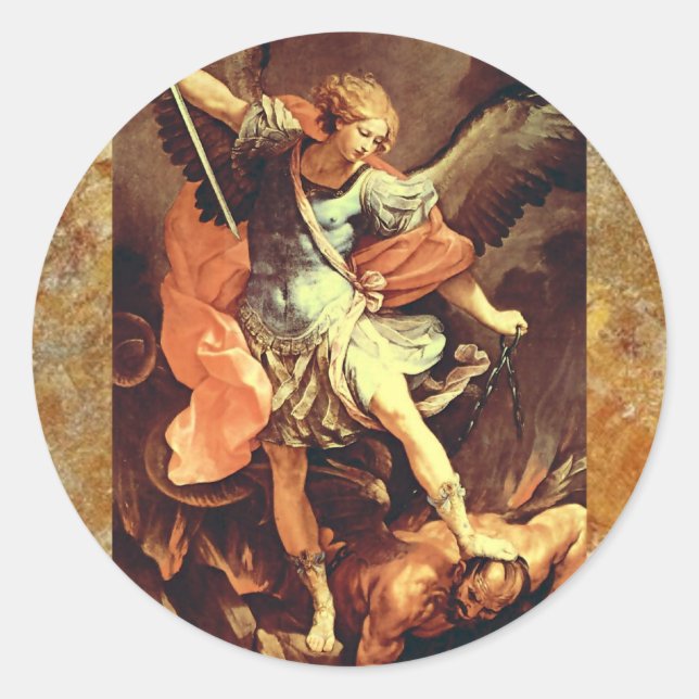Michael the Archangel Runder Aufkleber (Vorderseite)