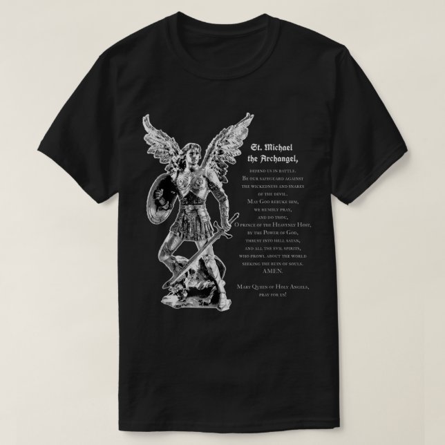 Michael The Archangel T-Shirt Christlich  (Design vorne)