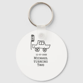 Michael turning two birthday toy car traffic light schlüsselanhänger