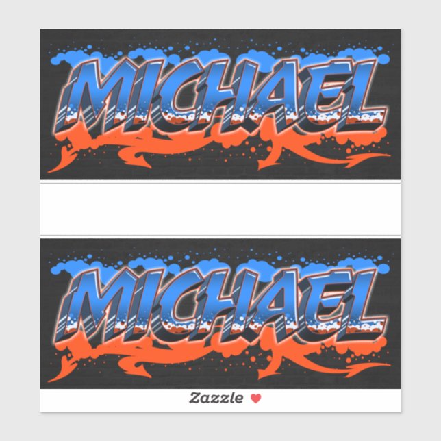 Michael Vorname Name Graffiti Aufkleber Sticker (Blatt)