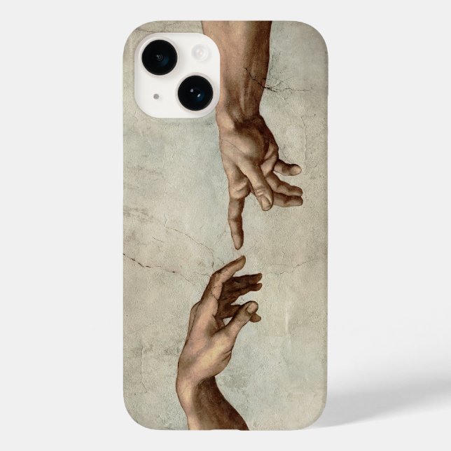 Michaelangelo gibt Schöpfung Adam God Case-Mate iPhone Hülle (Rückseite)