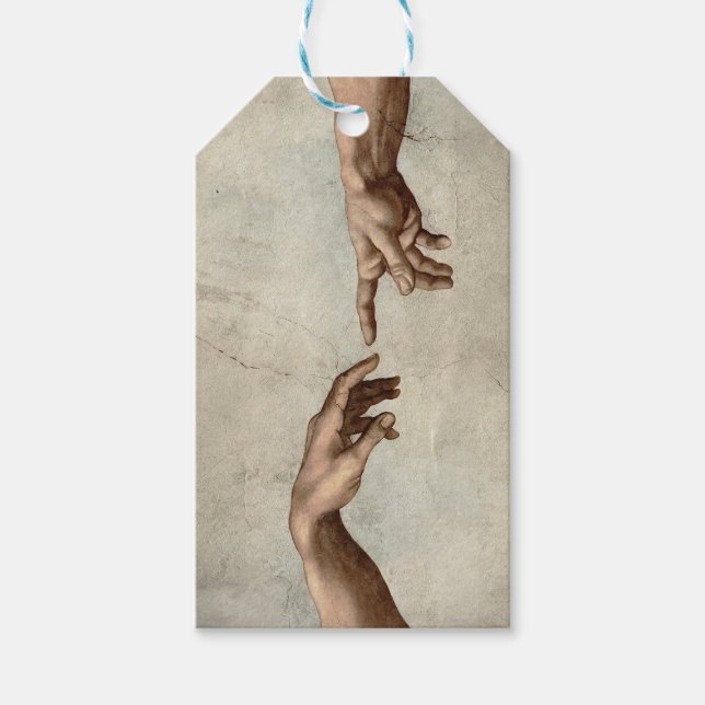 Michaelangelo gibt Schöpfung Adam God Geschenkanhänger (Vorderseite)