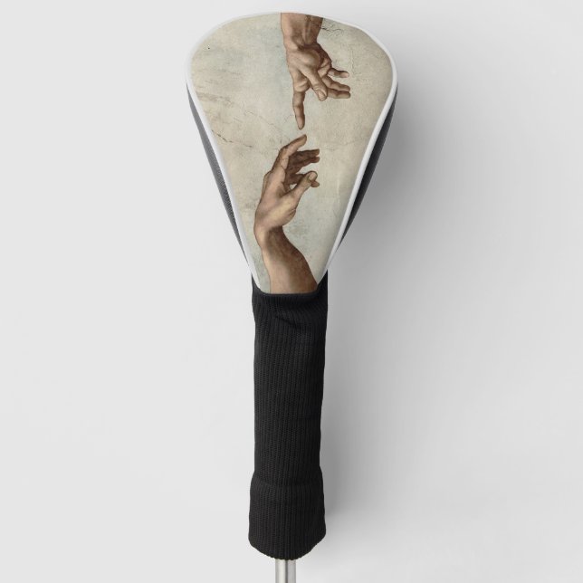 Michaelangelo gibt Schöpfung Adam God Golf Headcover (Vorderseite)