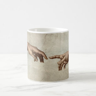 Michaelangelo gibt Schöpfung Adam God Kaffeetasse