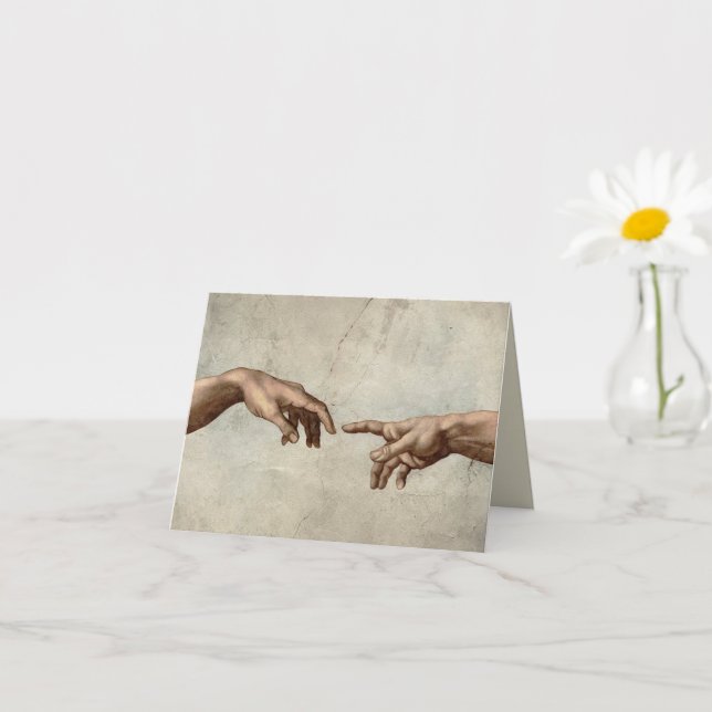 Michaelangelo gibt Schöpfung Adam God Karte (Kleines Gewächs)