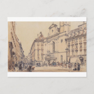 Michaelerplatz und Kohlenstoffmarkt in Wien durch Postkarte