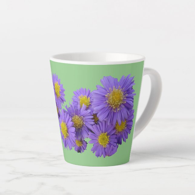Michaelmas Daisy Cust. Grüne Latte-Tasse Milchtasse (Rechte Ecke)