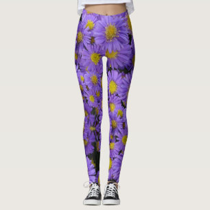 Michaelmas Daisy Pattern Legging Leggings