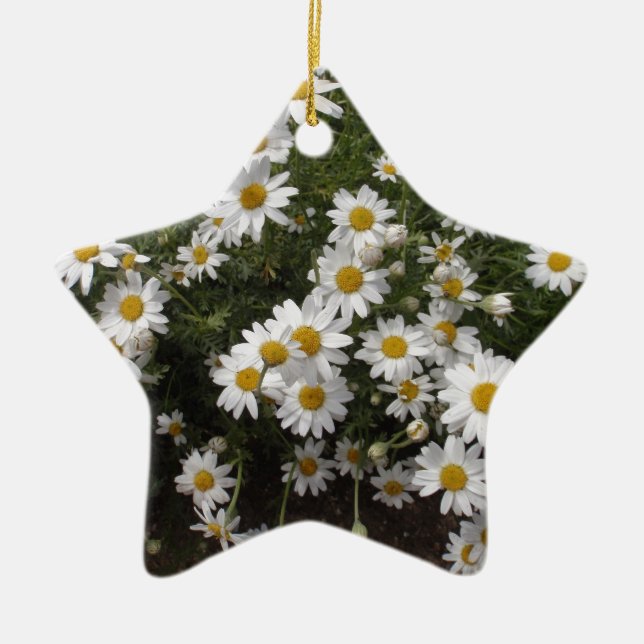 Michaelmas Gänseblümchen Keramik Ornament (Vorne)