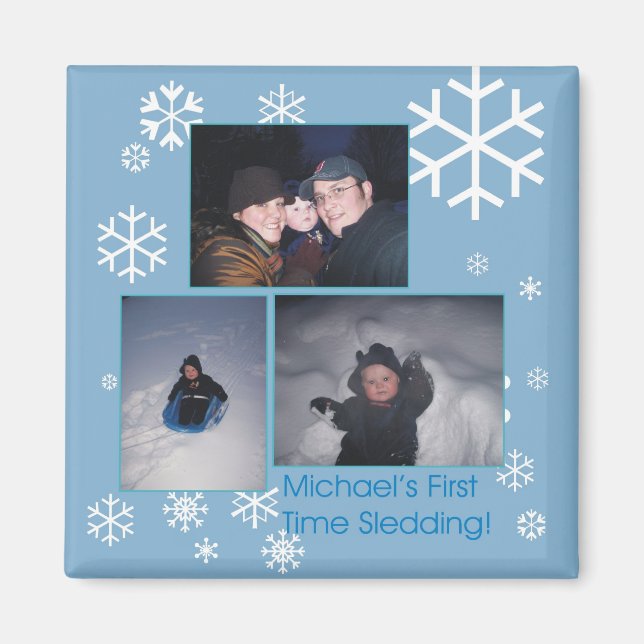 Michael's erstes Sledding Magnet (Vorne)
