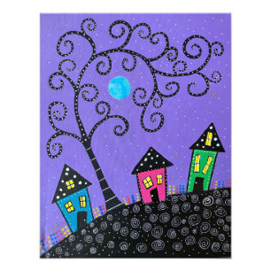 Michael's Lila Haus Fotodruck