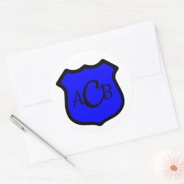 Michael's Shield mit Monogram Runder Aufkleber