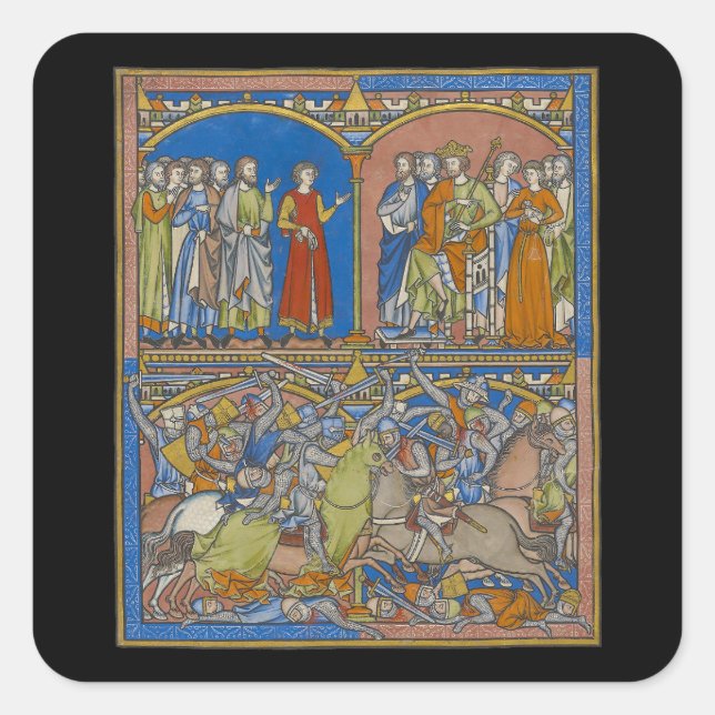 Michal's Dowry, ein blutiger Kampf Quadratischer Aufkleber (Vorderseite)