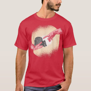 Michel Angelo Hand Gottes lustiger Stachelschwein T-Shirt