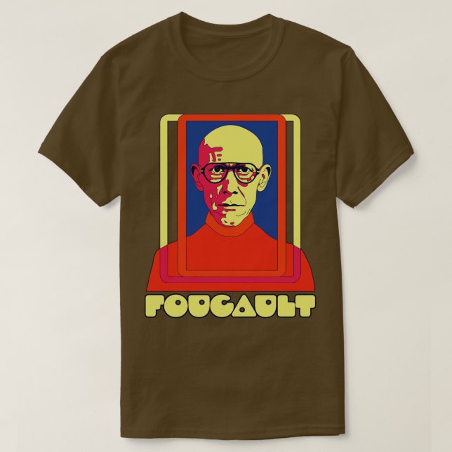 Michel Foucault Retro 70er Style T-Shirt (Design vorne)