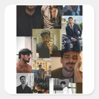 Michel Morrone Quadratischer Aufkleber