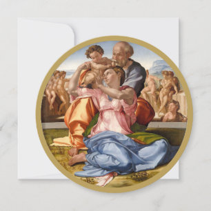 Michelangelo 1507 HOLY FAMILY CARD Feiertagskarte