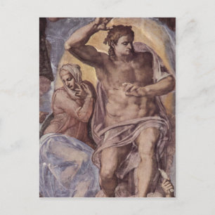 Michelangelo Buonarroti Das J?ngste Gericht, Fresk Postkarte