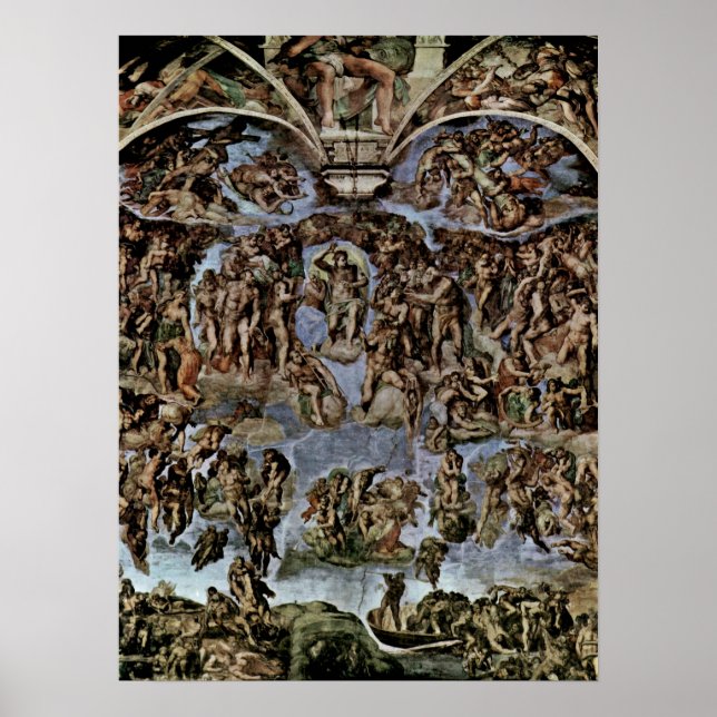 Michelangelo Buonarroti - Das letzte Urteil Poster (Vorne)