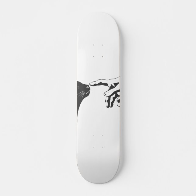 Michelangelo Cat - Farbe für Hintergrund auswählen Skateboard (Vorne)