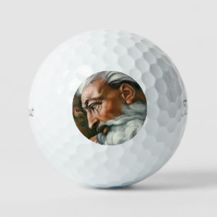 Michelangelo Creation Adam God Art Golfball